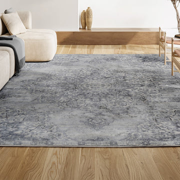 Modern Persian Vintage Moroccan Medallion Area Rug